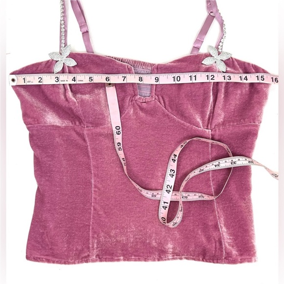 Reformation Desiree Velvet Rhinestone Top - Picture 13 of 16